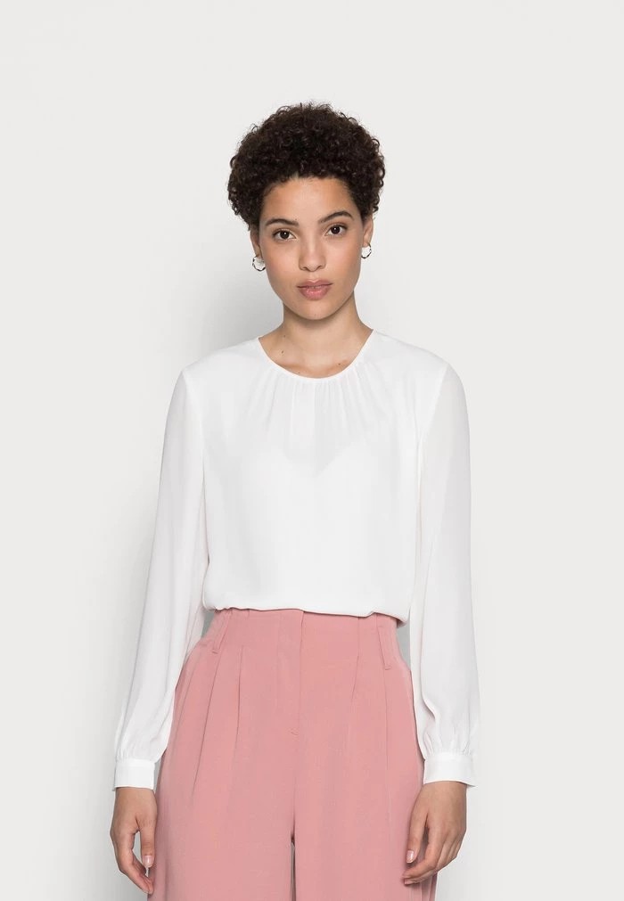 Chemise ANNA FIELD Anna Field Crew Neck Blouses With Puffed Sleeves Blanche Femme | AQY-3256998